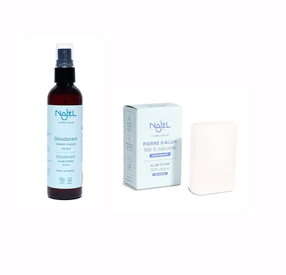 Pierre d’Alun (alun de potassium) – Bloc 100 g ou spray 155 g, déodorant naturel hypoallergénique, efficace contre les odeurs corporelles, idéal pour un usage quotidien ou après-rasage !