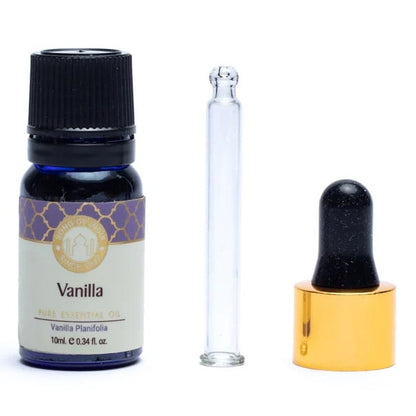 Huile essentielle pure de Vanille, flacon avec pipette en verre - De la marque Song of India