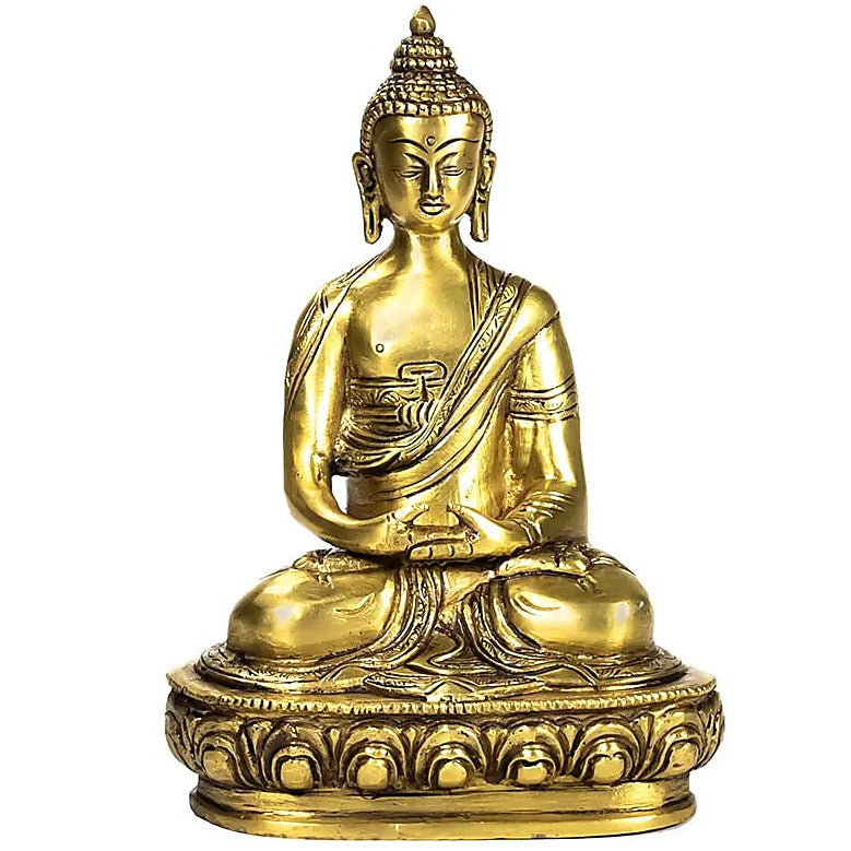 Bouddha Amithaba de 20 centimètres - 1620 grammes. Fait en métal (laiton)