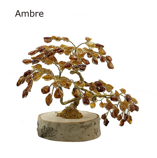 Arbre de vie en ambre, de 10 à 12 centimètres, superbes finitions, très belle qualité. Magnifique pièce !