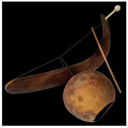 Berimbao, instrument à 1 corde de 65 cm. Pour musique et chant diphonique. Parfait pour débuter ou étudier !