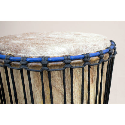 Bougarabou/ Djembé 'spécial basse', 2 tailles au choix : de 57 ou 63 cm - 6,50 Kg. Fait en bois d'Acajou et recouvert de peau de vache !