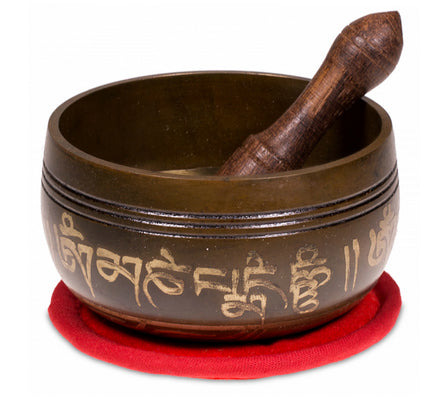 Bol chantant avec gravures – 8 ou 10 cm (180-300 g) – Coffret complet de voyage, parfait !
