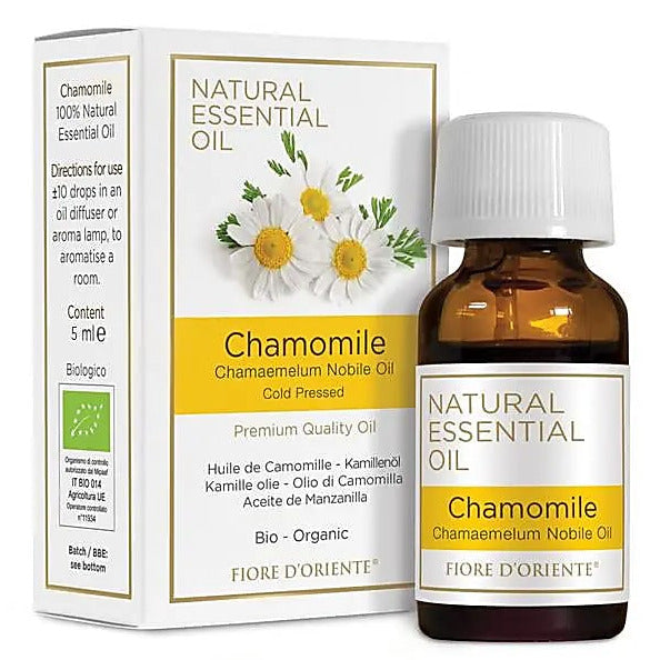 Huile essentielle de Camomille bio 100 % naturelle – Fiore d’Oriente, élaborée selon les principes de la médecine holistique.
