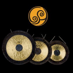 Sélection de Gong, 2 types au choix : 'Chao Gong' de Ø 30 à 90 cm et 'Wind Gong' de Ø 30 à 80 cm. Vendu avec maillet, parfait !