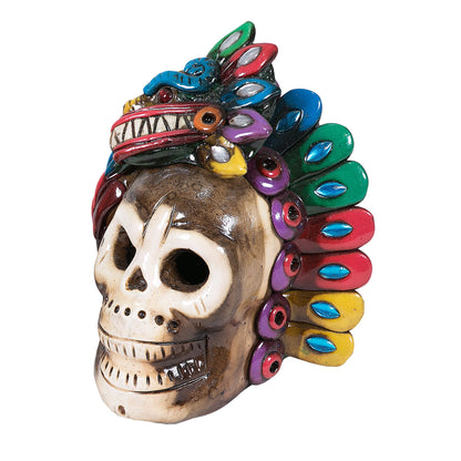 Sifflet Mystique du Mexique en forme de crâne en Terre Cuite - Taille L - Fait Main – Son Puissant Semblable à un Cri Humain – Artisanat Traditionnel