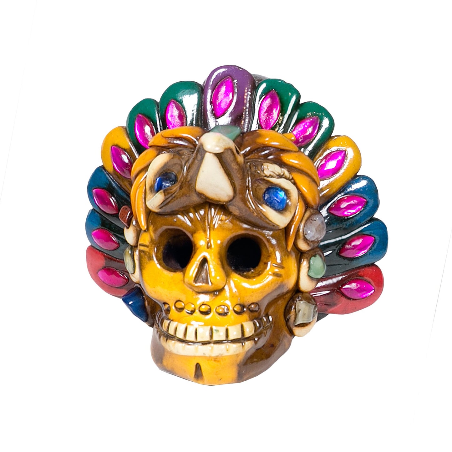 Sifflet Mystique du Mexique en forme de crâne en Terre Cuite - Taille S - Fait Main – Son Puissant Semblable à un Cri Humain – Artisanat Traditionnel