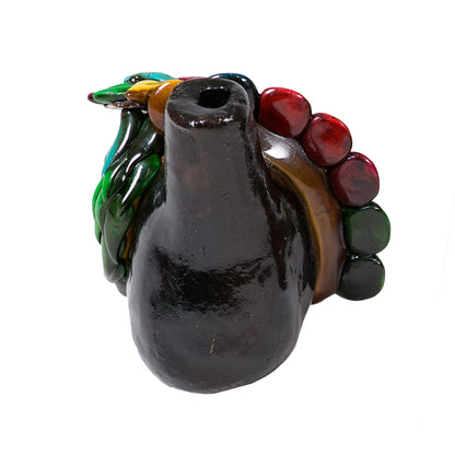 Sifflet Mystique du Mexique en forme de crâne en Terre Cuite - Taille S - Fait Main – Son Puissant Semblable à un Cri Humain – Artisanat Traditionnel