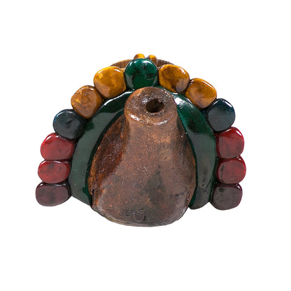 Sifflet Mystique du Mexique en forme de crâne en Terre Cuite - Taille S - Fait Main – Son Puissant Semblable à un Cri Humain – Artisanat Traditionnel