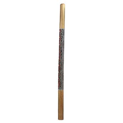 Didgeridoo en bambou avec peintures traditionnelles, 1,20m - 0,75 kg. Superbe et authentique didjeridoo fait en Australie !