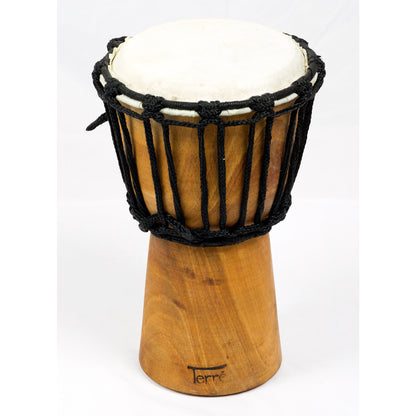 Djembé du Mali en bois huilé, 4 tailles au choix : de 25 à 65 cm - 1 à 8,5 kg. En bois d'Acajou et recouvert de peau de chèvre !
