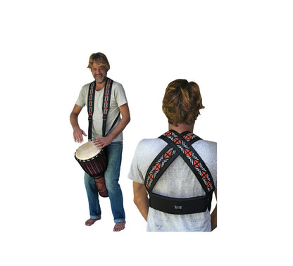 Accessoires pour djembé : sangles et bretelles, 4 modèles au choix, adaptés aux djembés 40–70 cm et autres percussions !