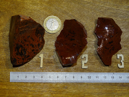 Obsidienne Acajou - Pièces brutes de 25 à 45 grammes - de 60 x 40 x 30mm !
