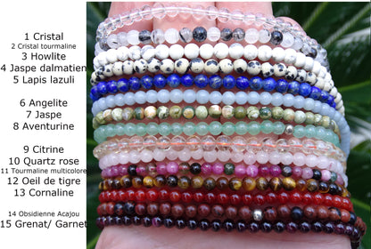 Collier 50 cm transformable en bracelet 3 rangs, au choix en perles 4-6-8 mm, concept fait main par Z° C°, fil élastique haute résistance !