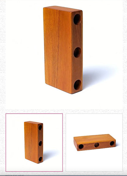 Didgeridoo de voyage en bois, 23x17x6 cm - 450 et 570 g. Accordages au choix, parfait pour le transport, prend peu de place !