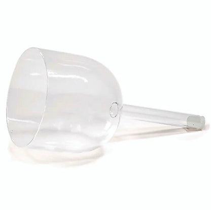 Bol chantant en cristal clair avec manche remplissable. Diamètre de 13 à 16,5 cm - 1490 gr. - Vendu avec maillet et anneau de soutien !