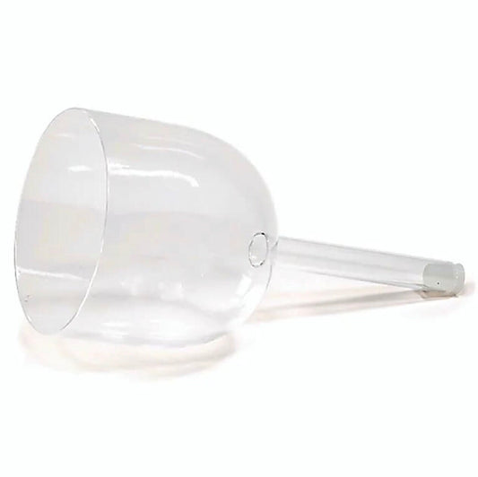 Bol chantant en cristal clair avec manche remplissable. Diamètre de 13 à 16,5 cm - 1490 gr. - Vendu avec maillet et anneau de soutien !