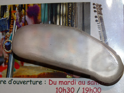 Ulexite - spécimen naturel 'pierre télévision' - 78 x 28 x 15 mm - 59,2 gr. - Qualité AA à AAA