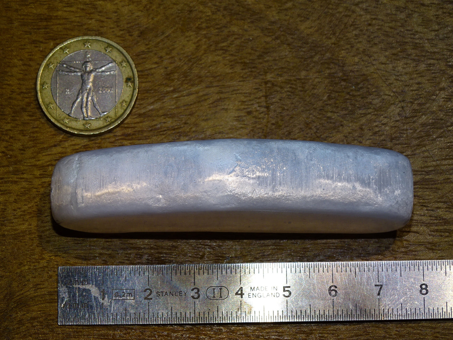 Ulexite - spécimen naturel 'pierre télévision' - 78 x 28 x 15 mm - 59,2 gr. - Qualité AA à AAA