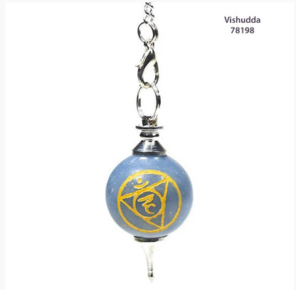 A selection of pendulums with engraved 'chakras', for dowsing, for professionals or beginners. A choice of models, perfect!