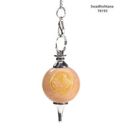 A selection of pendulums with engraved 'chakras', for dowsing, for professionals or beginners. A choice of models, perfect!