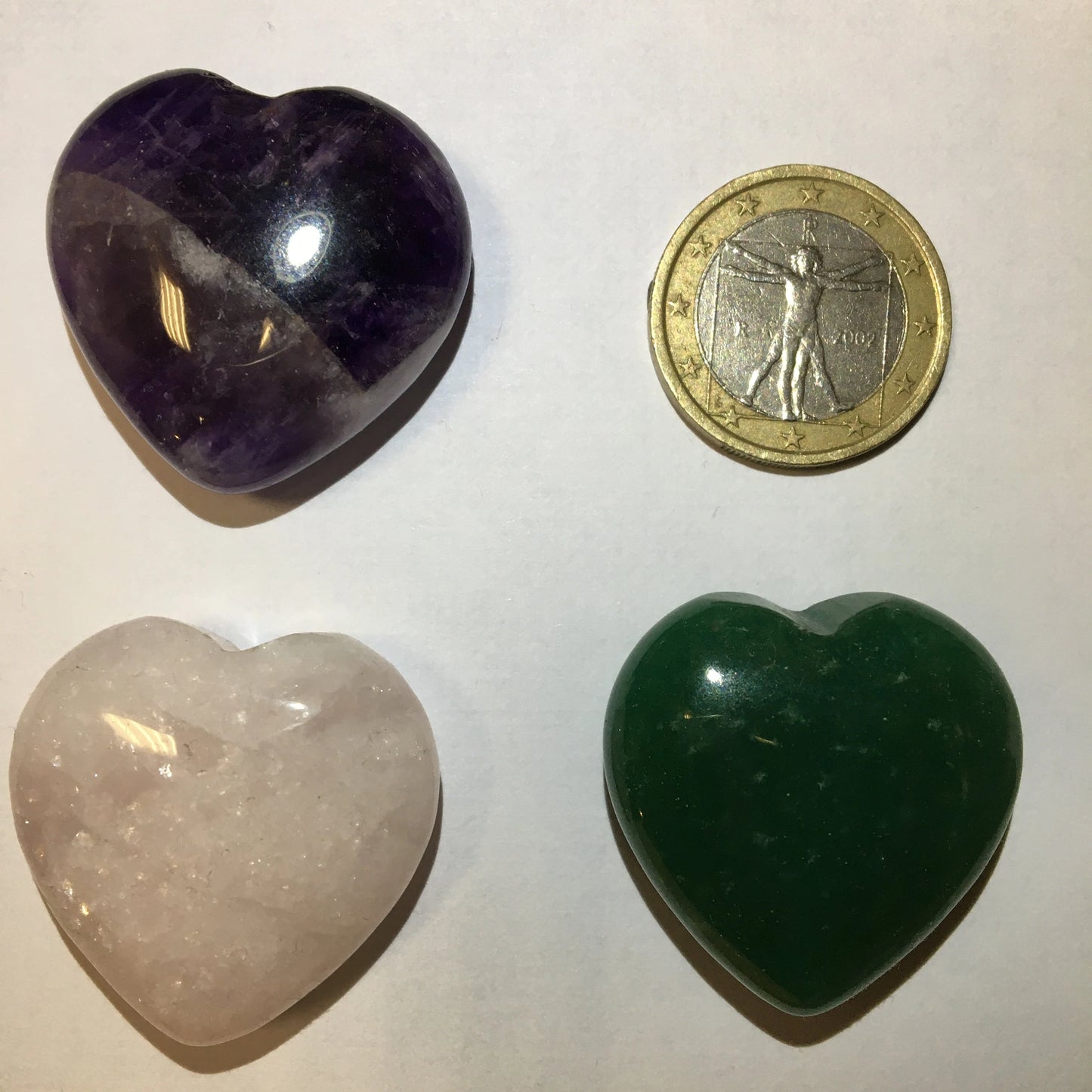 Collection/ Sélection 'coeur de pierres', modèles au choix, de 3 à 6 centimètres. Belles finitions, belles pièces, parfait !