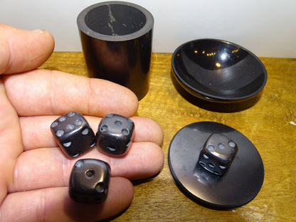 Shungite noire – Dès à jouer de 16x16x16 mm – Pièce rare, 1 seul disponible !