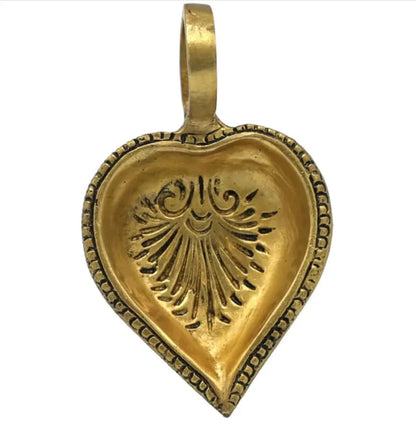 Bougeoir/ Lampe à huile 'Diya' en laiton – 2 modèles, 11x4 cm. Symbole de lumière et de paix intérieure. Fait en Inde !