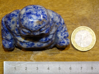 Bouddha Rieur en lapis lazuli, taille de 50 millimètres de hauteur x 60 x 31 - très belle petite pièce !