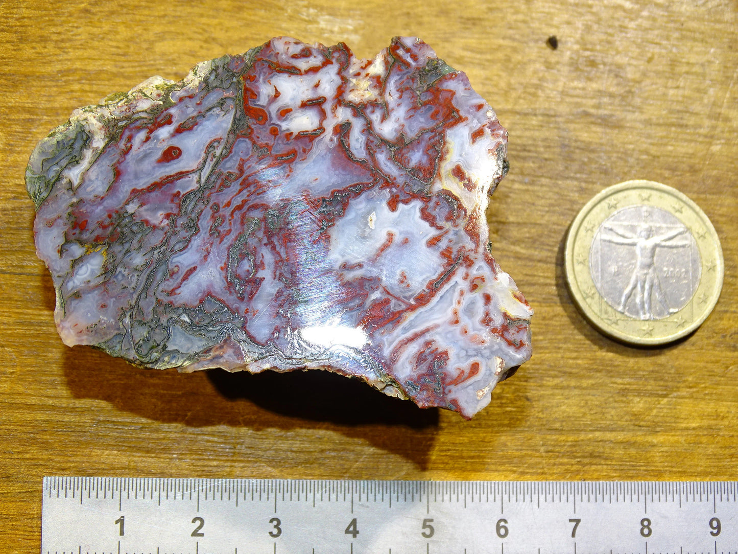 Agate mousse, magnifique spécimen de 62x50x22mm - 60,7 grammes. Des dessins et couleurs rares et uniques !