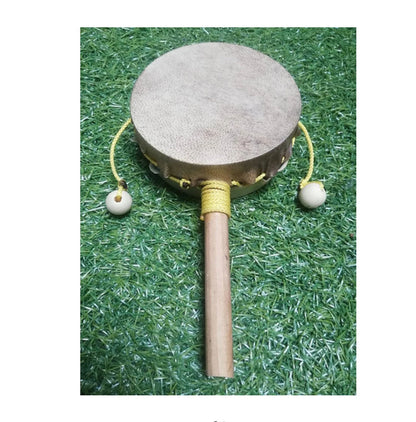 Damaru tibétain – Tambour rituel bouddhiste fait main en France, plusieurs tailles au choix : 10, 20 ou 30 cm