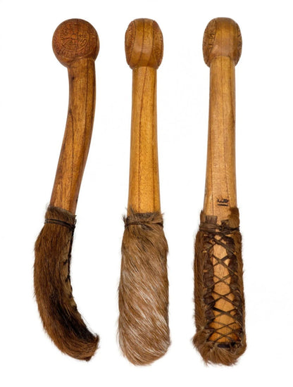 Tambour chamanique façon Sibérie de forme ovale – 64 x 50 x 7 cm - Vendu avec maillet en peau et housse !