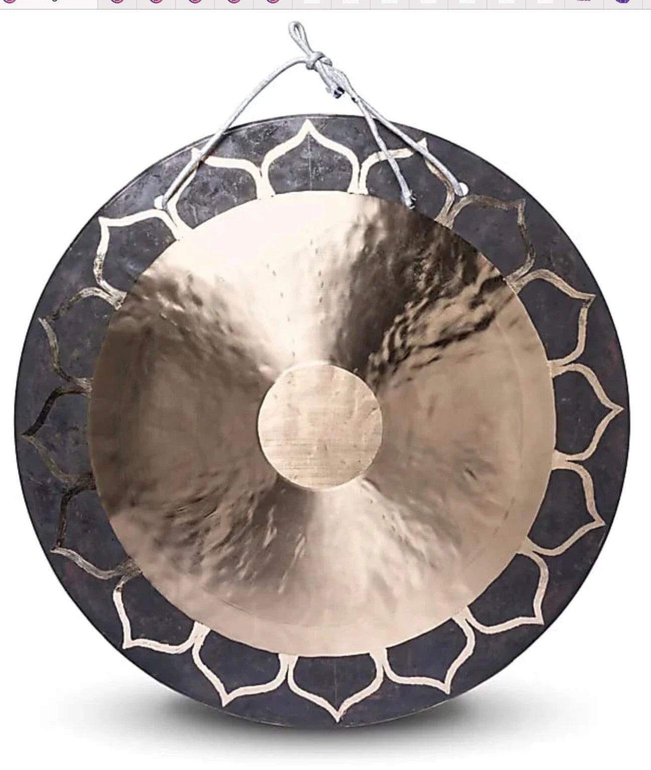 Wind gong 'Lotus' - Au choix : Ø 50 ou 70 cm - 3 030 ou 5180 gr. - Vendu avec maillet !