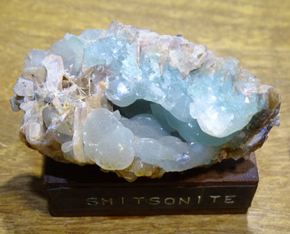 Smithsonite bleue – spécimen brut et naturel - Collection ancienne - 60 x 35 x 29 cm - 80 gr.