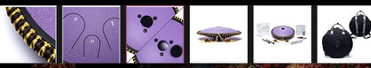 Handpan/ / Tongue drum à 14 languettes/ 14 notes, 36 cm, fait en acier. 2 couleurs au choix : violet ou noir !