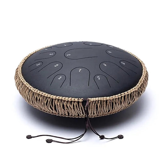 Handpan/ Tongue drum à   15 notes en Fcis/ Fa# mineur gamme éolienne , 36 cm, fabriqué en acier de haute qualité !