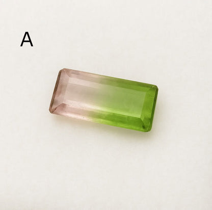 Tourmaline melon d'eau/ pastèque, 3 pierres fines au choix ou en lot de 7mm x 4 x 3 environ - 0,80 carat environ. Parfait en bijouterie, collection ,exposition...