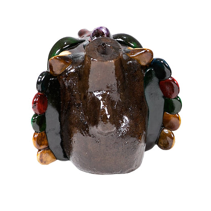Sifflet Mystique du Mexique en forme de tête de Jaguar en Terre Cuite - Taille S - Fait Main – Son puissant semblable  au cri du jaguar – Artisanat Traditionnel