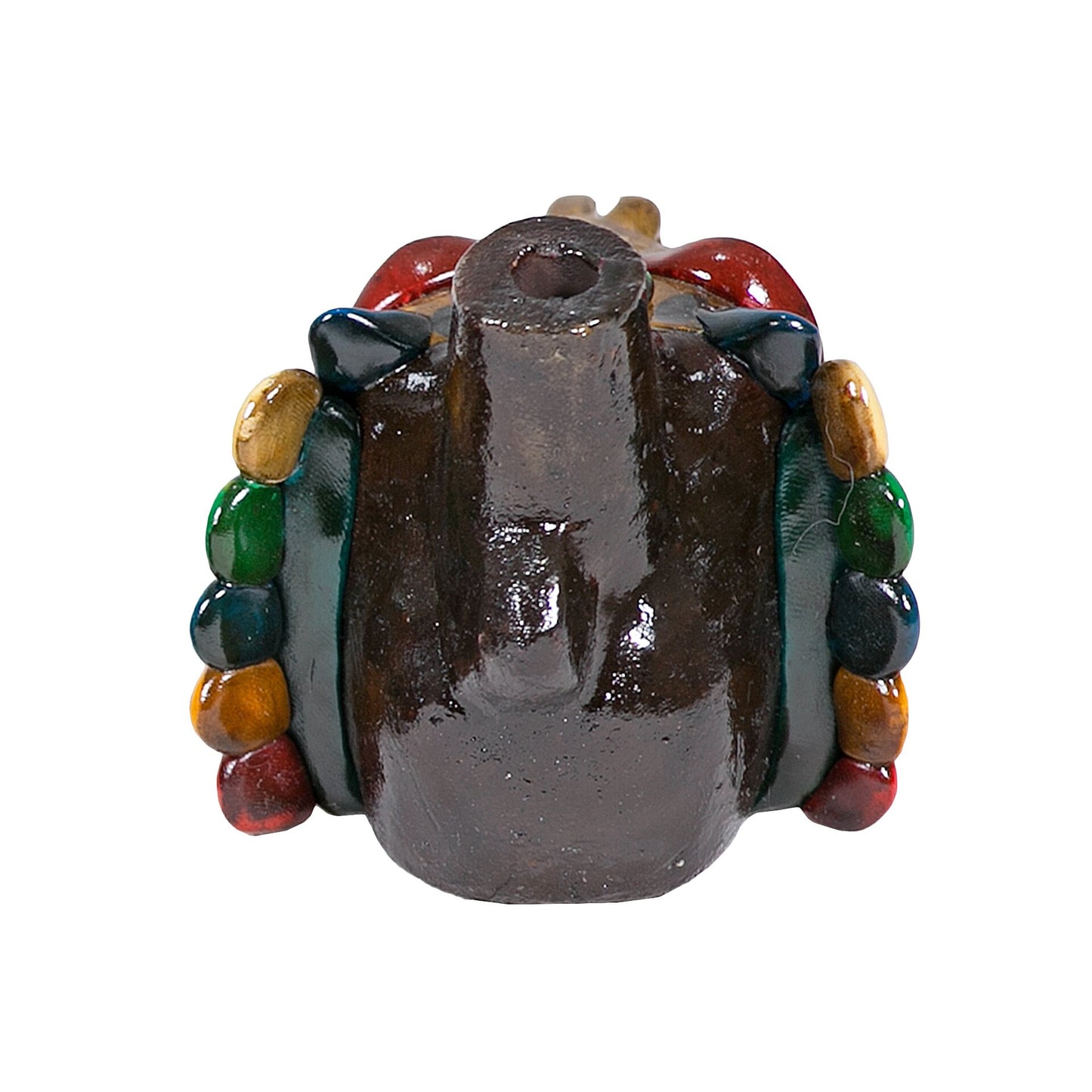 Sifflet Mystique du Mexique en forme de tête de Jaguar en Terre Cuite - Taille S - Fait Main – Son puissant semblable  au cri du jaguar – Artisanat Traditionnel