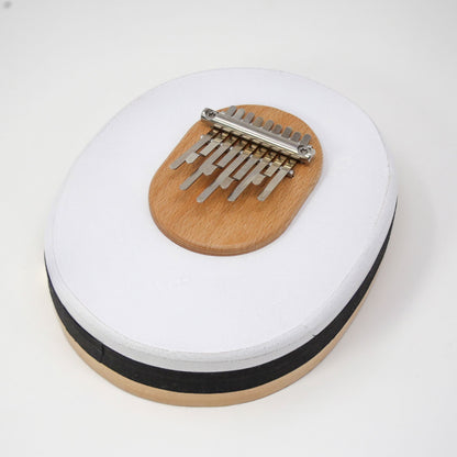 Kalimba/ Piano à doigt à 9 notes, 4 accordages au choix/ 2 finitions. Cadre en peau de veau, fait du meilleur acier qui confère un volume sonore professionnel !