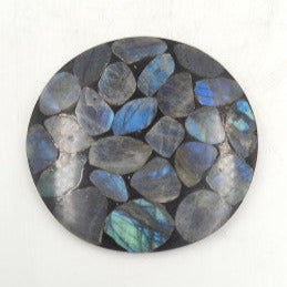 Disques/ Plateaux en labradorite de 10/ 11 cm - 170 grammes. Parfait pour recharger les minéraux, en décoration, exposition...