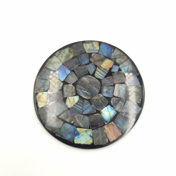 Disques/ Plateaux en labradorite de 10/ 11 cm - 170 grammes. Parfait pour recharger les minéraux, en décoration, exposition...