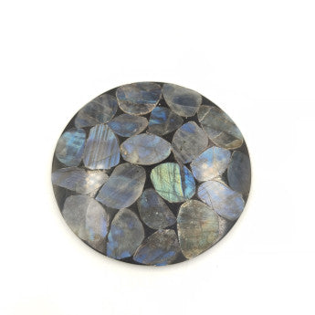 Disques/ Plateaux en labradorite de 10/ 11 cm - 170 grammes. Parfait pour recharger les minéraux, en décoration, exposition...