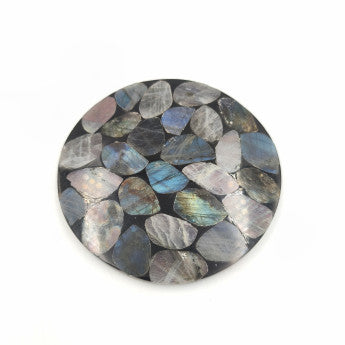 Disques/ Plateaux en labradorite de 10/ 11 cm - 170 grammes. Parfait pour recharger les minéraux, en décoration, exposition...
