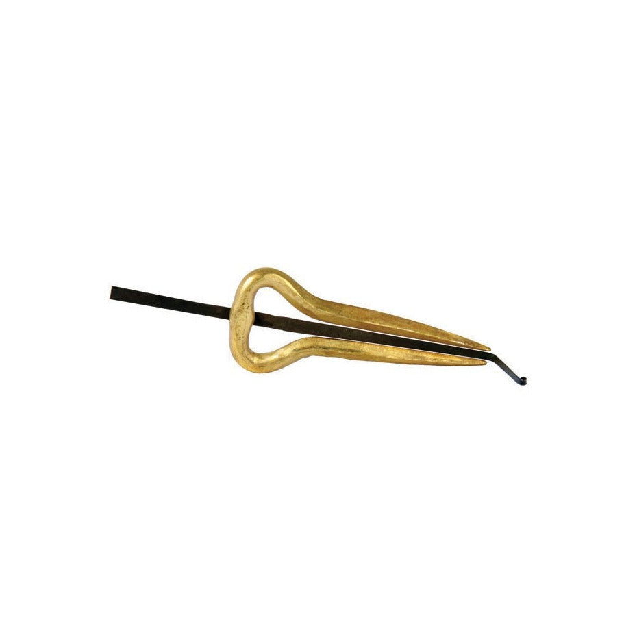 Guimbarde Murchunga du Népal de taille S - 9,50 × 3,20 × 2,50 cm - Finition métal doré - Se pose sur les dents et produit un son puissant