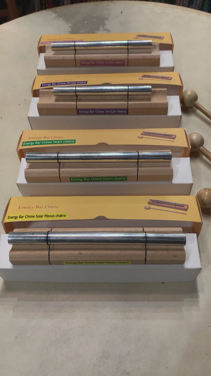 Sélection d'energy chimes/ barres sonores, set de 7 barres suivant les fréquences des 7 chakras' - 16 à 20 cm - (Regardez la vidéo)