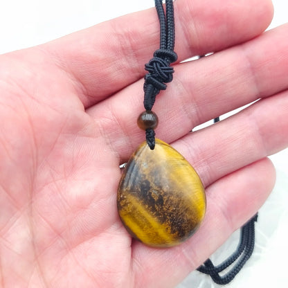 Pendentifs au choix à l'unité en forme de goutte + une perle sur cordon fantaisie – Qualité AA à AAA – ± 20 x 15 mm