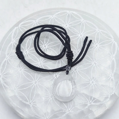Pendentifs au choix à l'unité en forme de goutte + une perle sur cordon fantaisie – Qualité AA à AAA – ± 20 x 15 mm