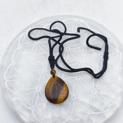 Pendentifs au choix à l'unité en forme de goutte + une perle sur cordon fantaisie – Qualité AA à AAA – ± 20 x 15 mm