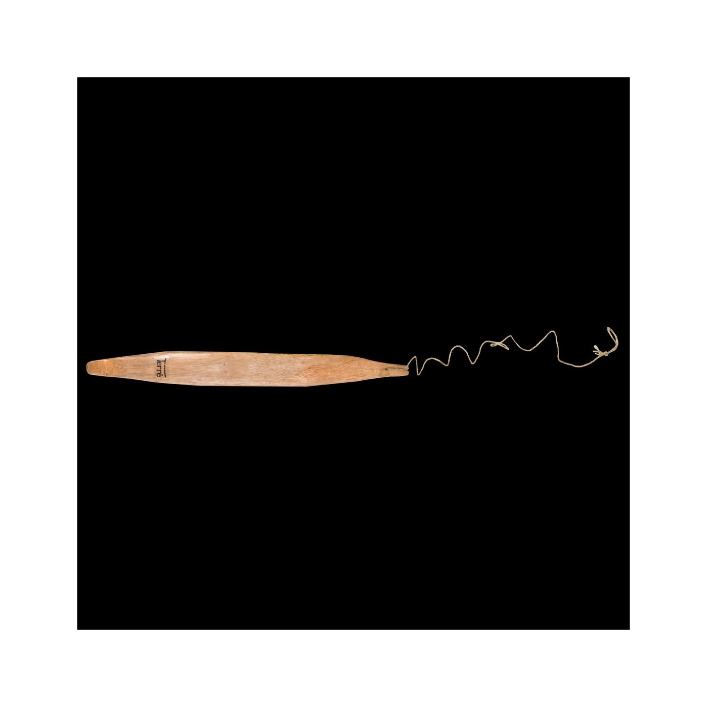 Bullroarer/Australian Rhombe, made by Aborigines - Handcrafted wood - 45 x 5 cm - Powerful sound audible up to 50 km in the bush!